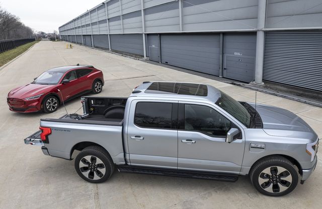 aftermarket equipment shown preproduction ford f 150 lightning with optional equipment shown available starting spring 2022