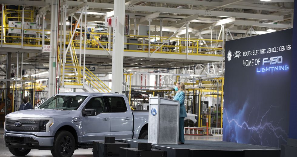 First Ford F-150 Lightning Rolls Off Dearborn Assembly Line
