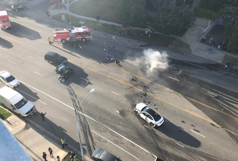 ford gt crash in los angeles