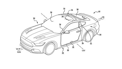 Obrovský patent na predné sklo Ford Mustang