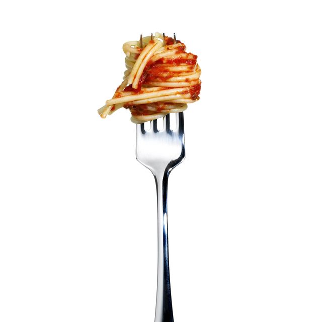fork and spaghetti