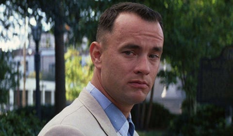 'forrest gump' 1994, con tom hanks