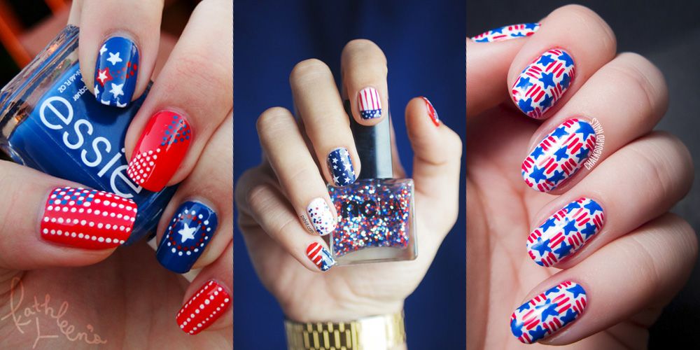 7. American Flag Nail Art for July 4th - wide 5