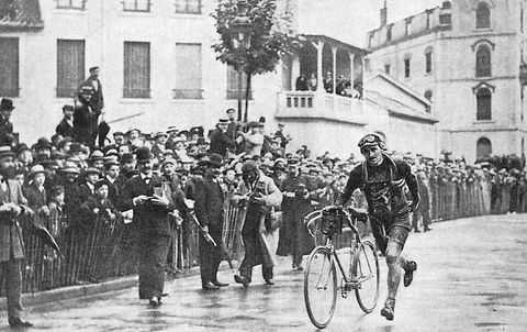 tour de france cycling race, stage in lyons 1909 francois faber wins the stage, though he broke his bicyle chain photo by photo 12universal images group via getty images