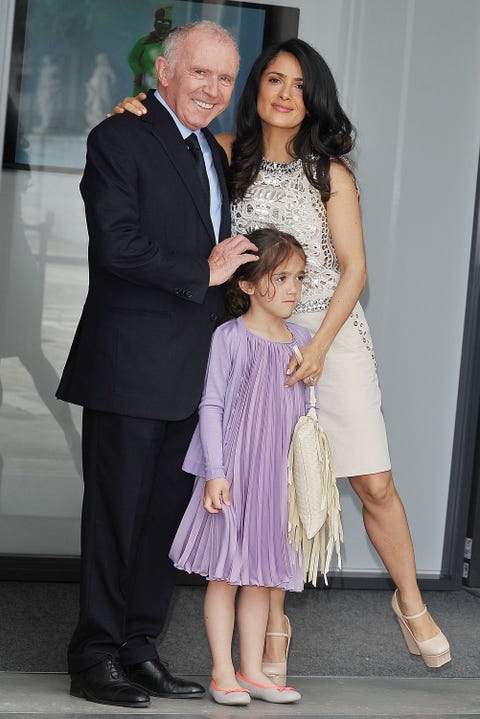 Salma Hayek with husband and daughter