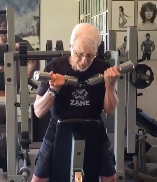 79 Year Old Bodybuilder Frank Zane Shares Favorite Bicep Exercise