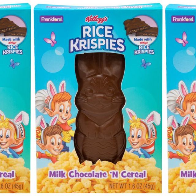 frankford candy kellogg's rice krispies milk chocolate 'n cereal easter bunny