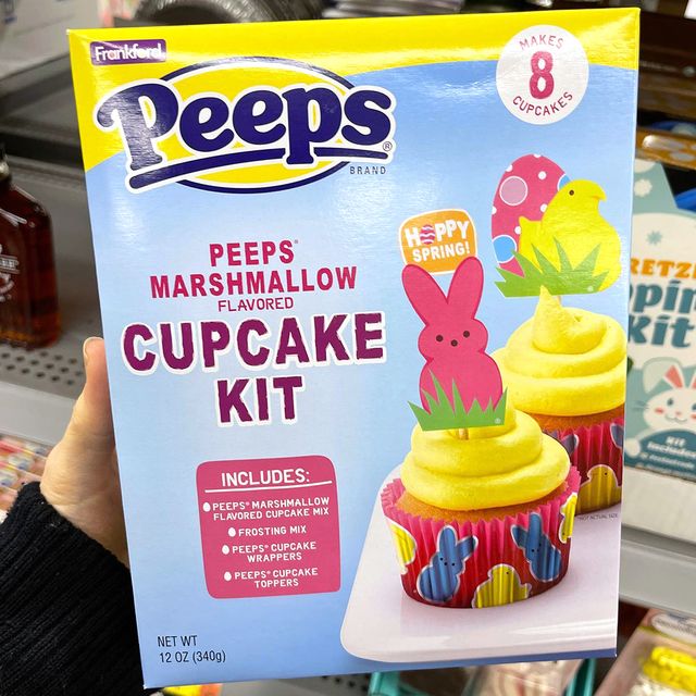 frankford candy easter peeps marshmallow flavored cupcake kit