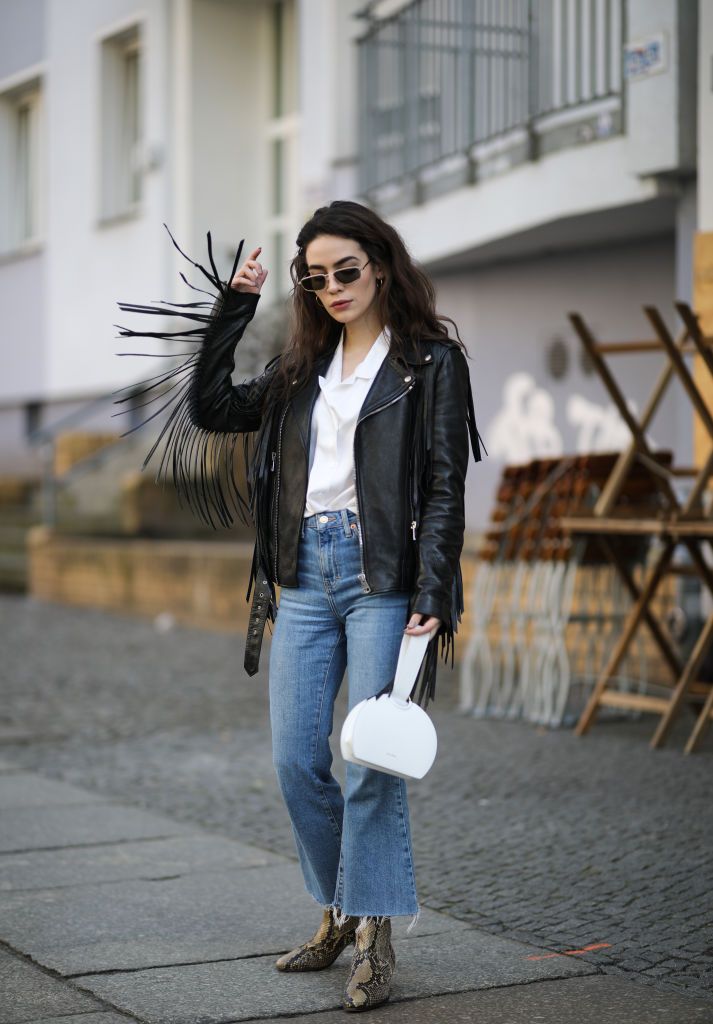 outfits with leather blazer