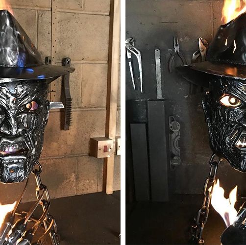This Freddy Krueger Fire Pit Will Be the Creepiest Addition to Your Backyard
