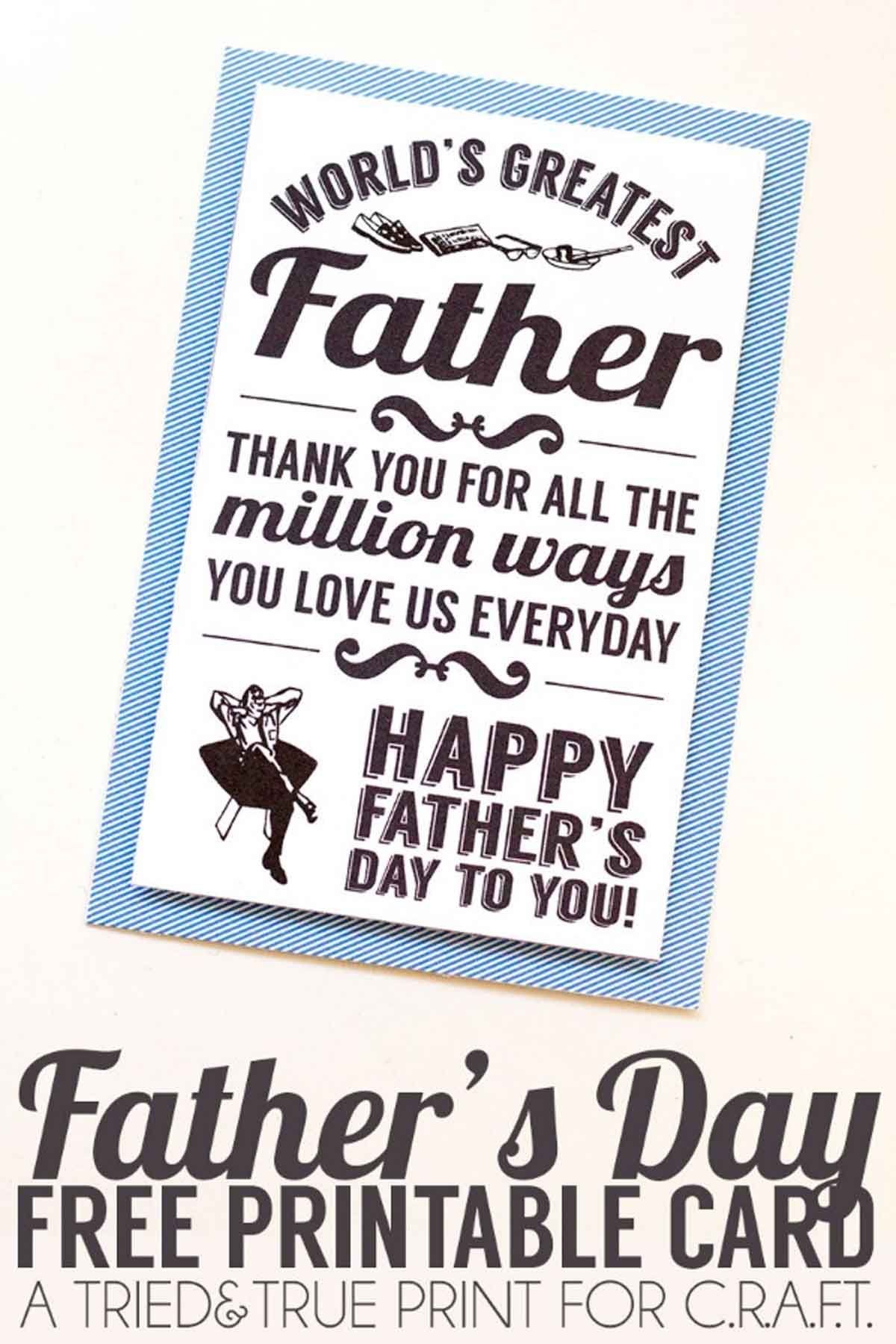 Online Fathers Day Cards Free Printable FREE PRINTABLE TEMPLATES