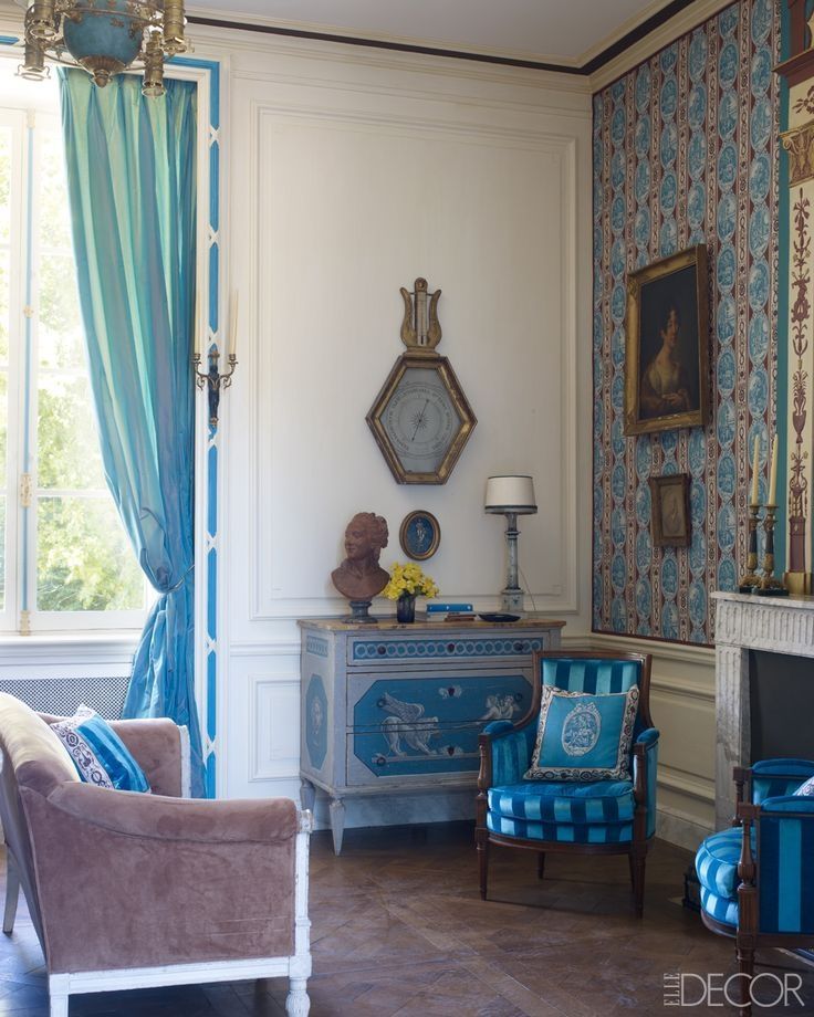 25 French Country Living Room Ideas, French Living Room Set Blue