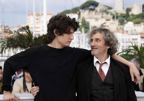 French director Philippe Garrel (R) and