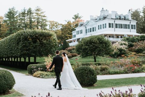 a wedding at the mount, edith wharton's former home in lenox, massachusetts