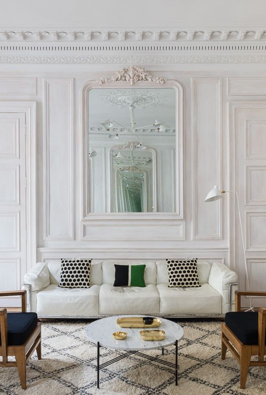 french minaimlist living room