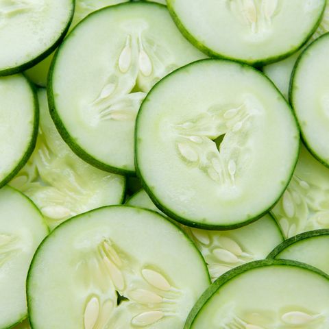 Fresh cucumber slices
