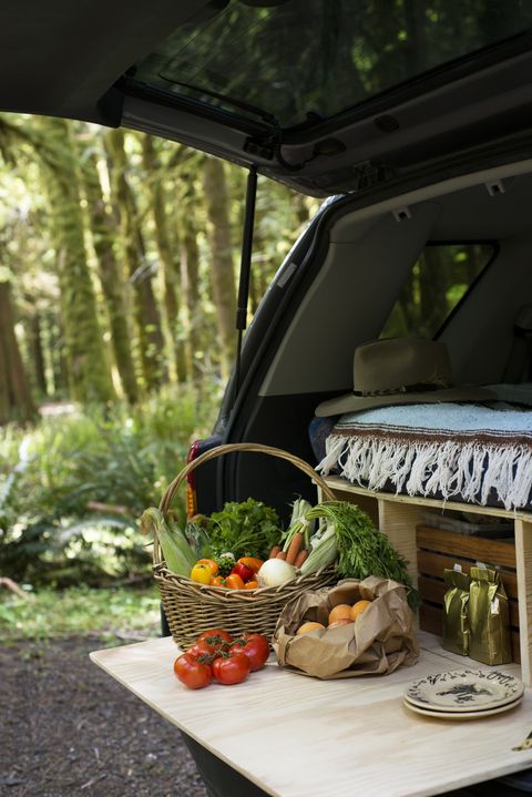 DIY trunk table car camping