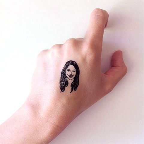 Face, Finger, Hand, Skin, Temporary tattoo, Head, Arm, Human, Tattoo, Illustration, 