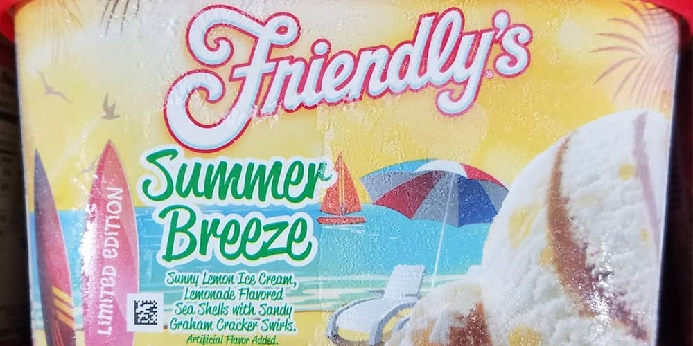 friendly s summer breeze ice cream brings beachy flavors sale sign ideas