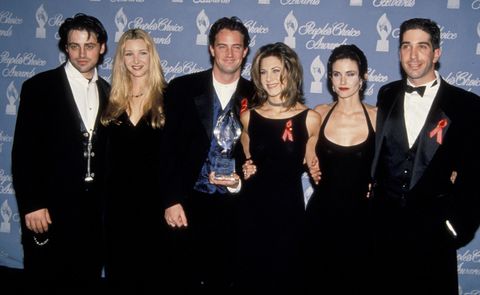 Friends-cast bij de People's Choice Awards in 1995