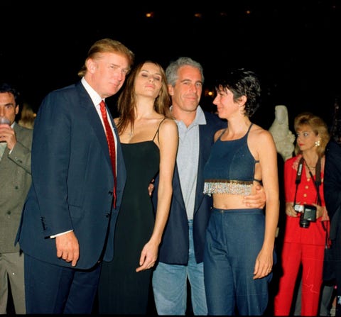 Trump, Knauss, Epstein y Maxwell en Mar-A-Lago