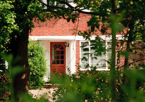 Front door to home in suburban England