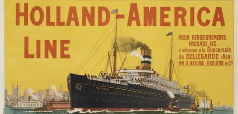 Ship, Vehicle, Ocean liner, Passenger ship, Royal mail ship, Watercraft, Boat, Steamboat, Clyde steamer, Poster, 
