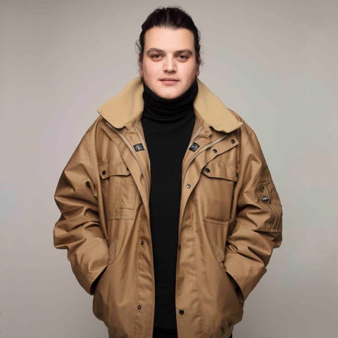 Clothing, Jacket, Outerwear, Parka, Coat, Khaki, Sleeve, Fashion, Hood, Beige, 