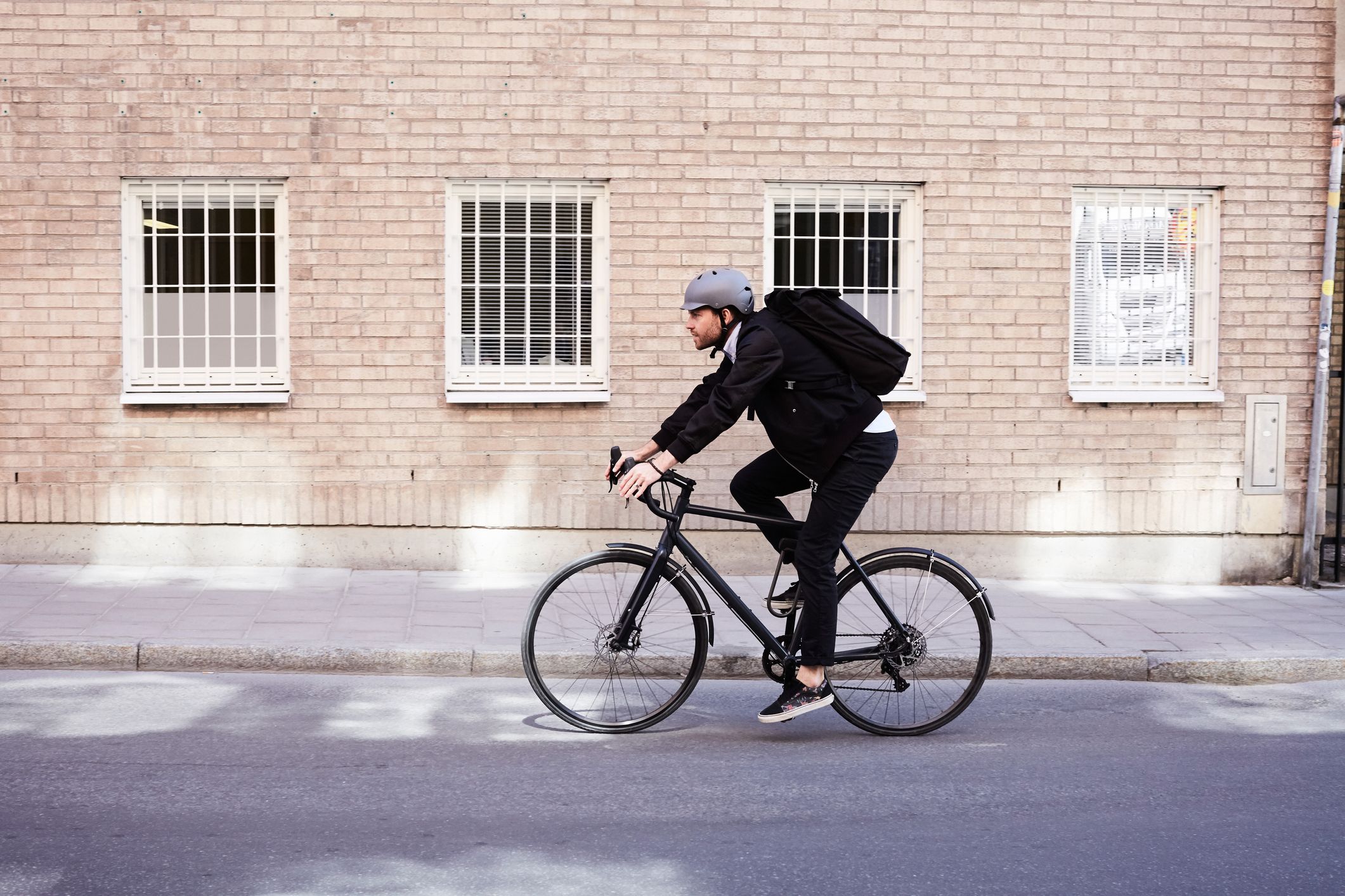 Riding the bicycle with no clothes on