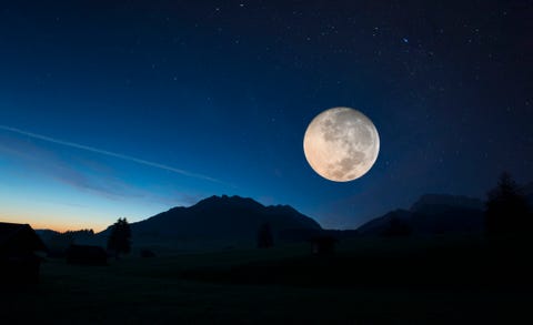 Full moon, Karwendel, Bavaria, Germany