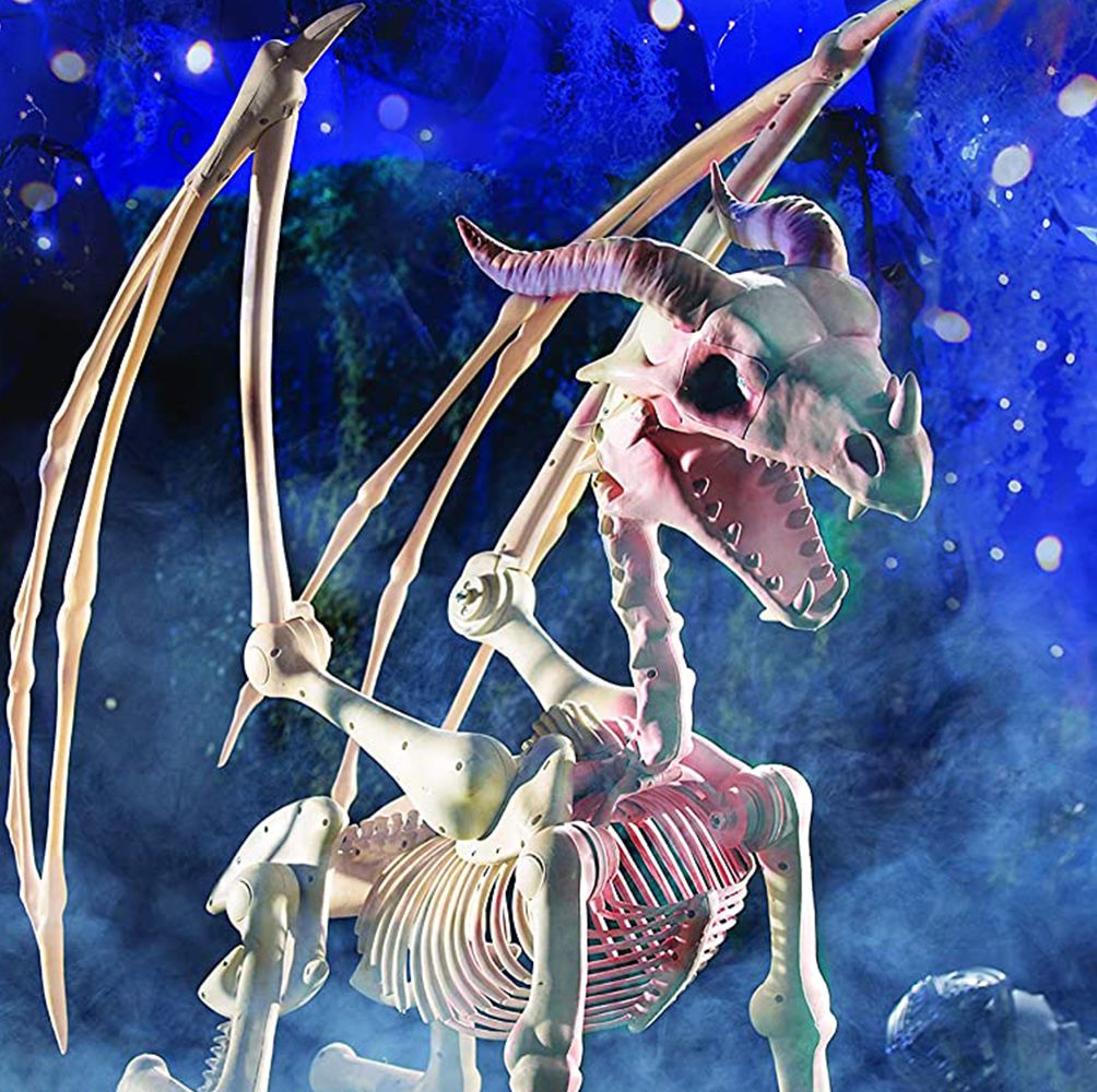 This 4-Foot Dragon Skeleton Will Make a Frightening Statement on Your Lawn This Halloween