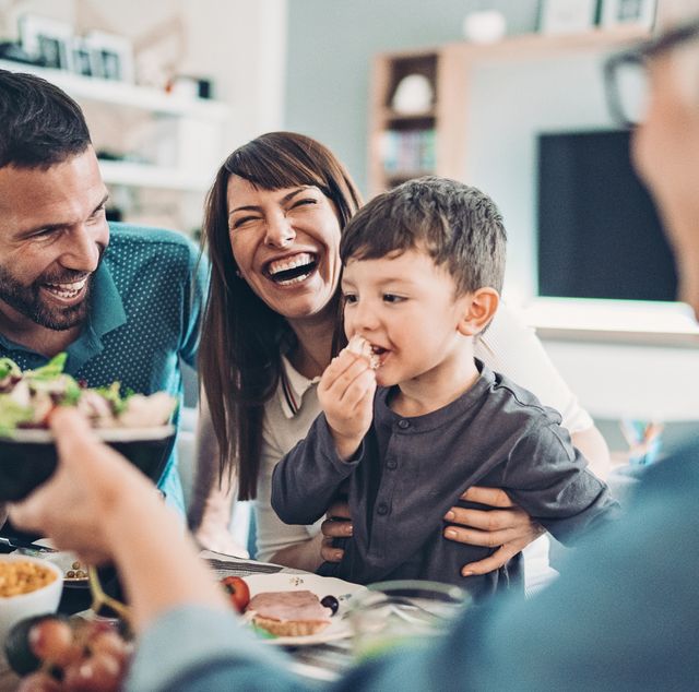 funny mom quotes dad mom and son laughing at dinner table