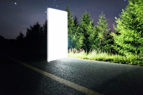 Futuristic Bright Door To Space