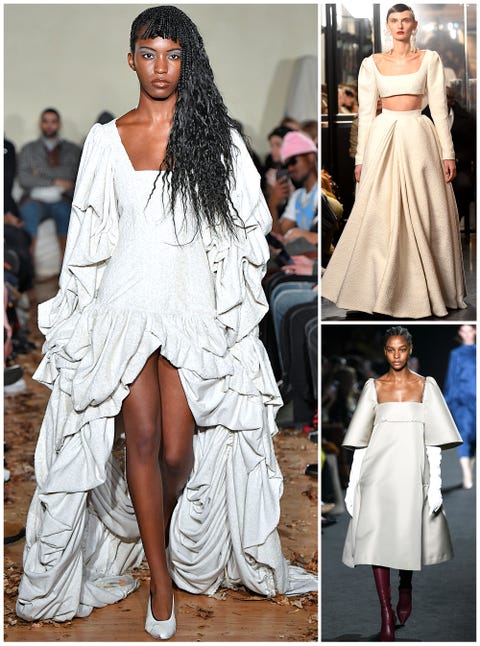 Clockwise: Vaquera, Emilia Wickstead, Rochas