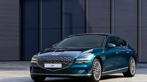 Genesis Electrified G80 front genesis electrified g80 front