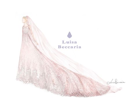 Lady Gabriella Windsor wedding dress sketch