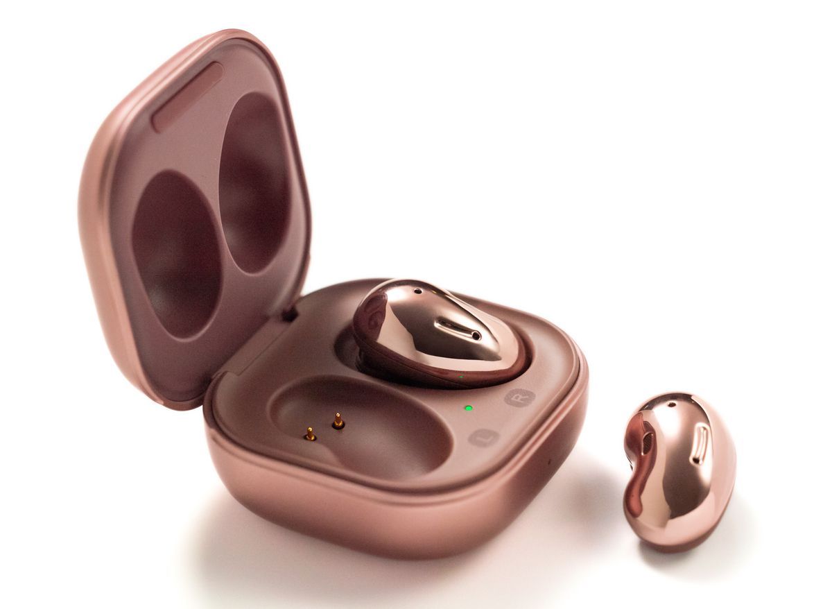 samsung rose gold earphones