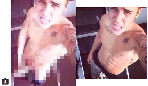 1. Justin Bieber's fake dick pic scandal. 