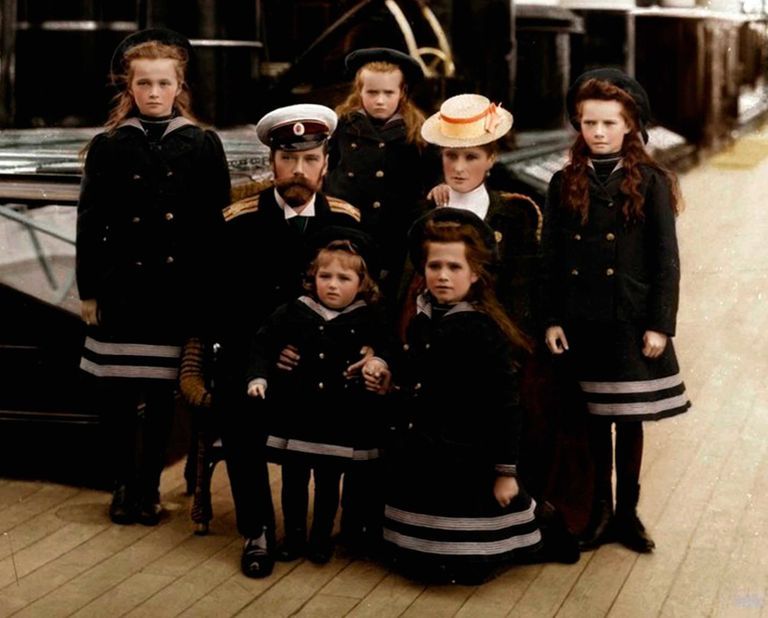 RUSSIAN IMPERIAL FAMILY GROUP PHOTO PRINT.ALEXANDER III.TSAR NICHOLAS II.ROMANOV