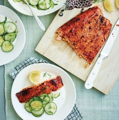 best salmon recipes ginger salmon with sesame cucumbers