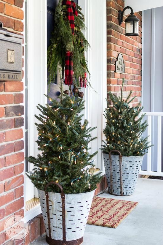 rustic christmas porch decorations