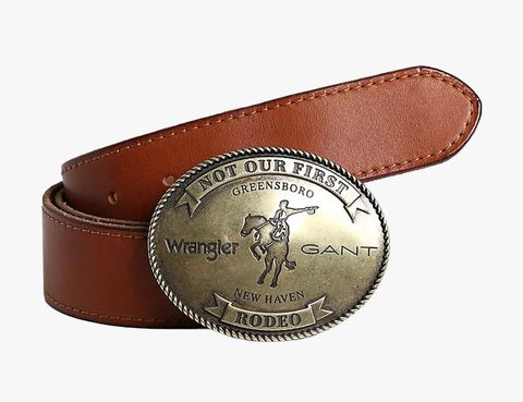 gant x wrangler leather belt