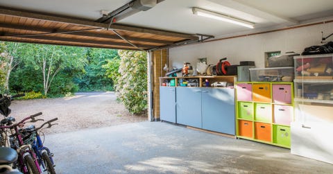 espace de rangement dans le garage