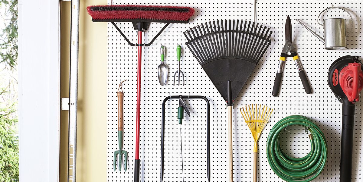 12 Garage Storage Ideas How To, How To Hang Garden Tools On Garage Wall