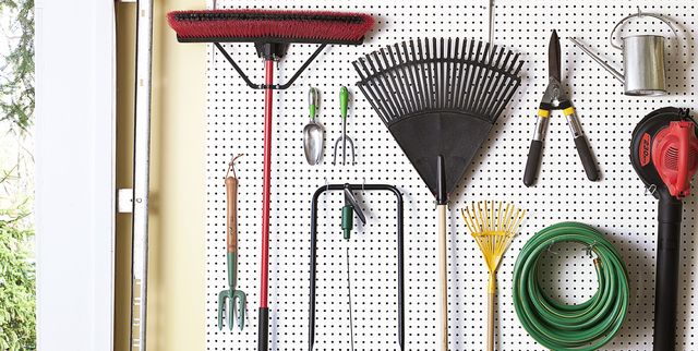 12 Garage Storage Ideas How To, How To Hang Garden Tools On Pegboard