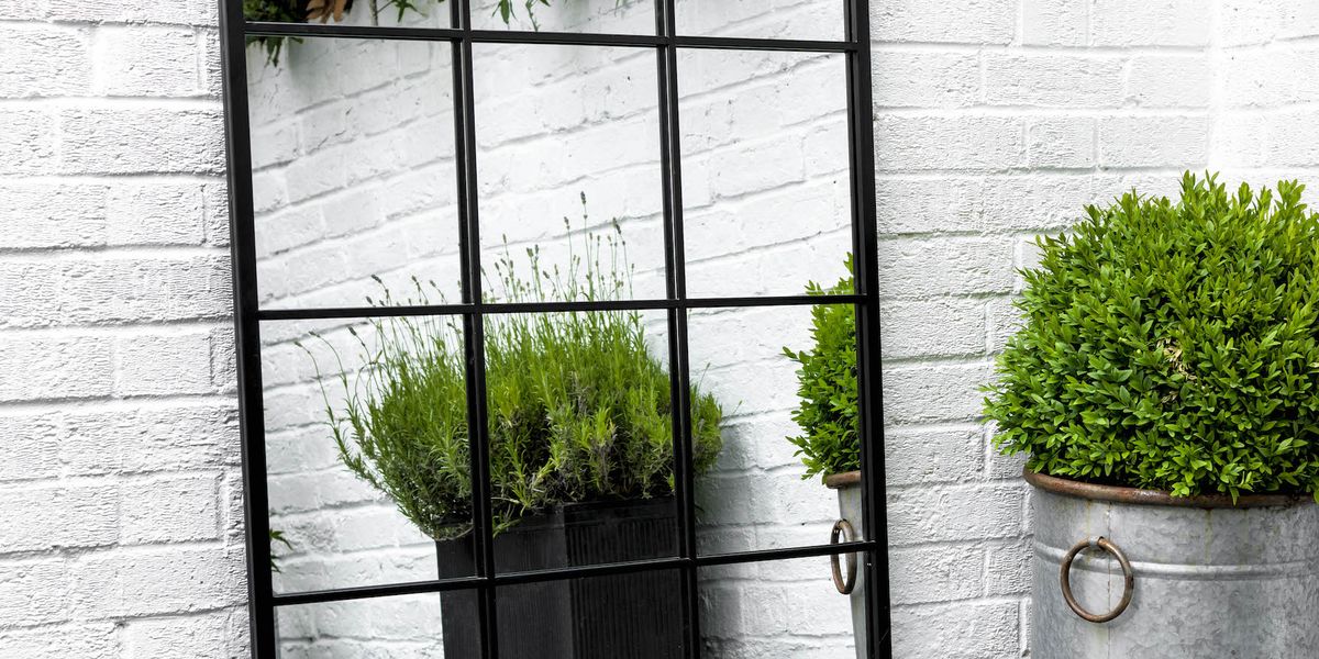 17 Best Garden Mirrors Stylish, Metal Garden Mirror With Pots