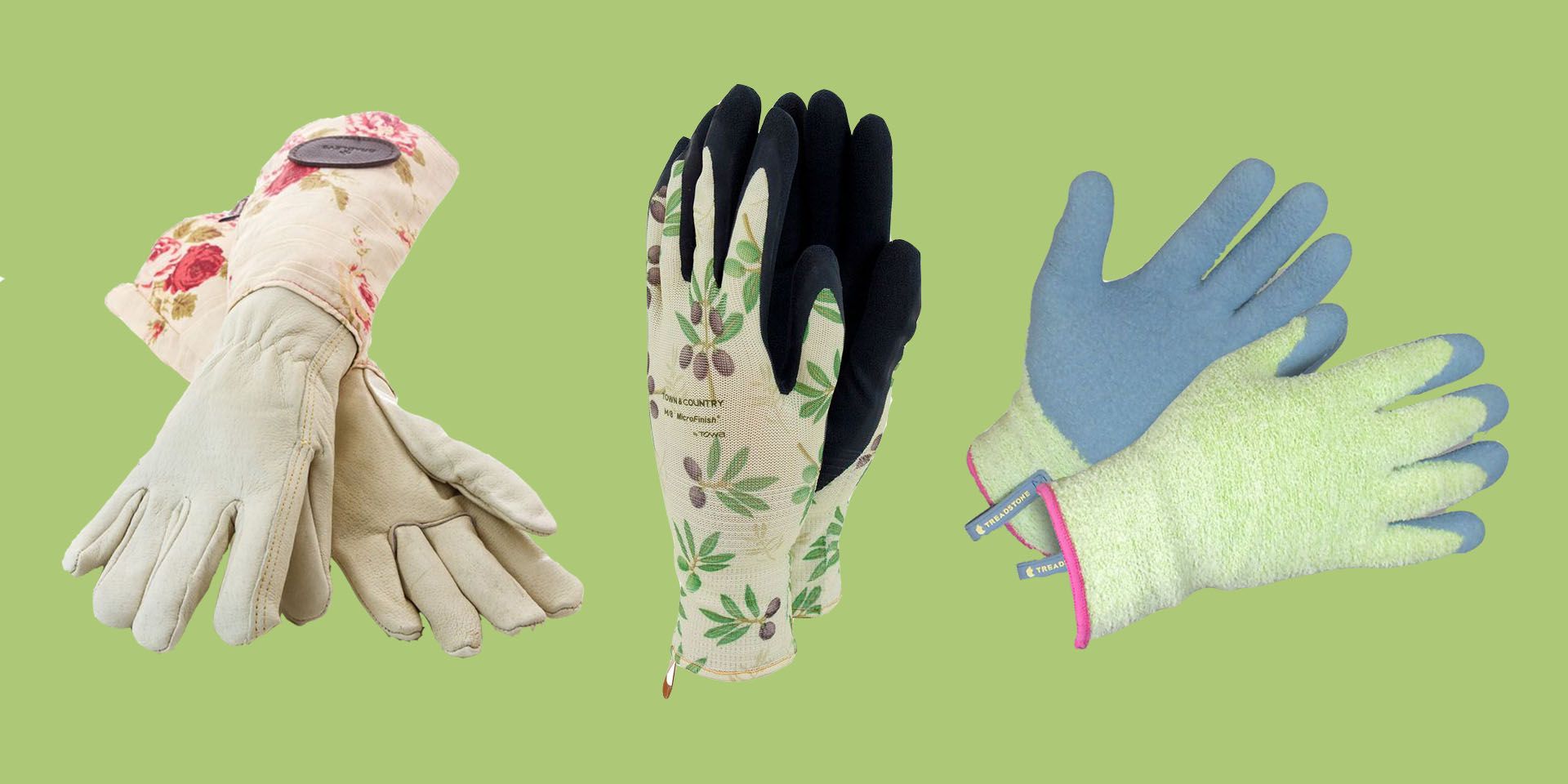 Garden Gloves Protective Grip Fingertips Elastic Wrist Cuff Yard Work Gardening 