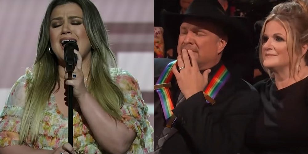 garth brooks the dance kelly clarkson trisha yearwood reaction