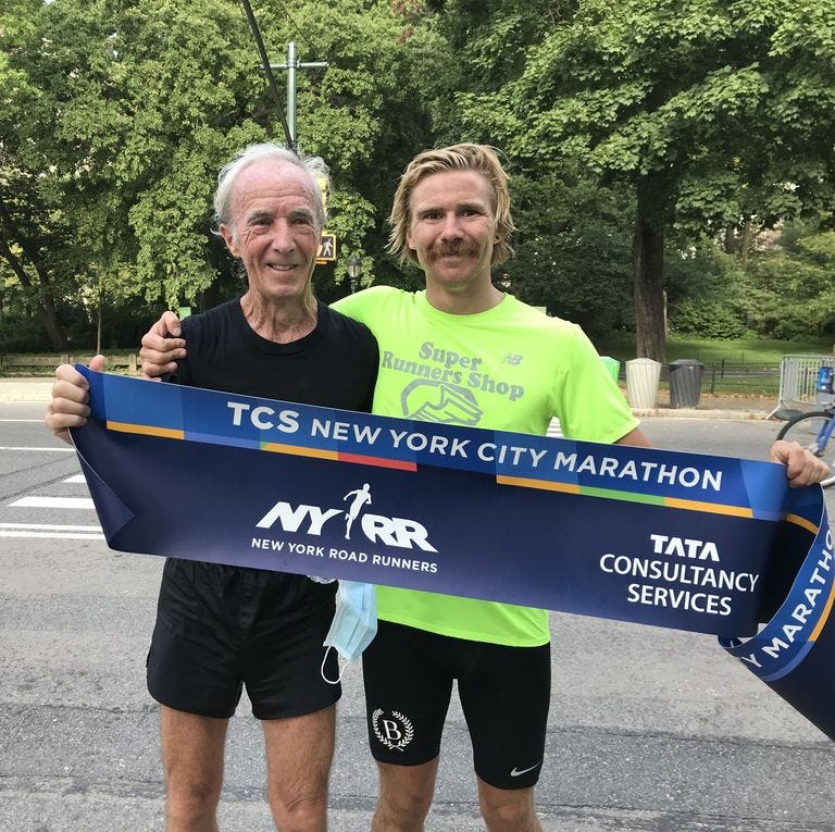 The winner of the first New York City Marathon 50 years later