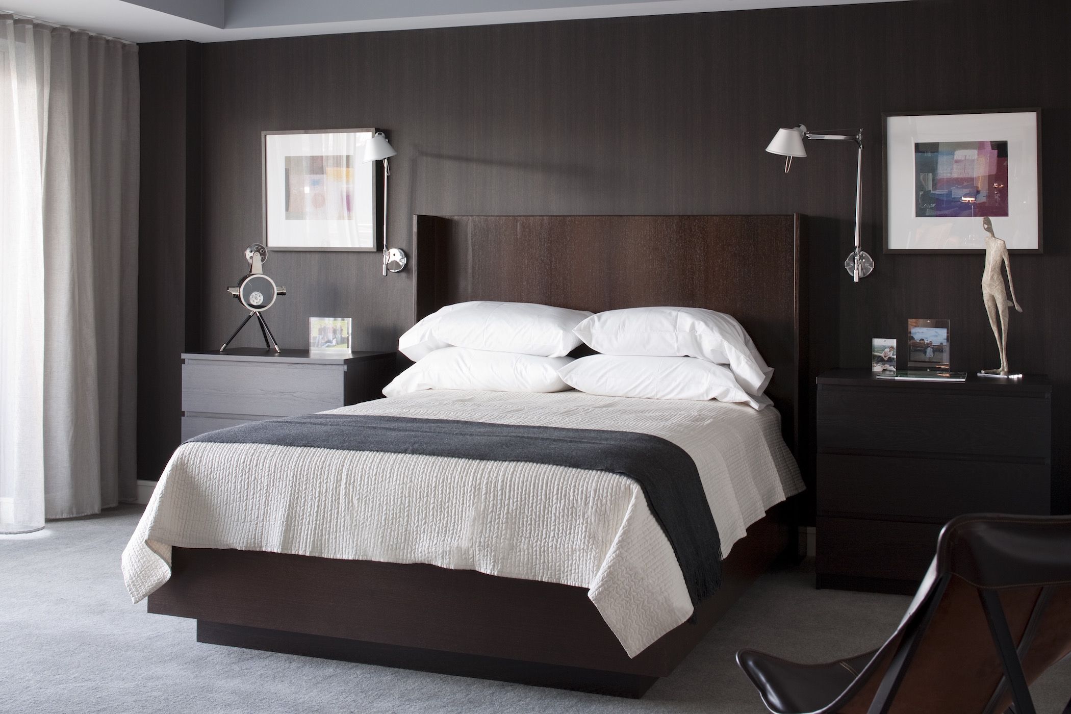 Bedrooms Decorated In Black White And Red